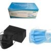 10 Box Each of 50 - 3 Ply Disposable Face Cover Mask - Blue & Black