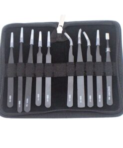 10 in 1 Stainless Steel Anti-static Precision Tweezers Set