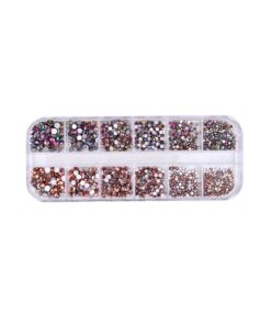 12 Grids DIY Multi Colour Nail Crystal Rhinestones for Nail Art Decorations