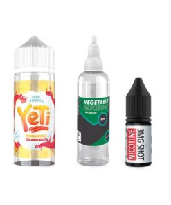 120ml Yeti Vape Juice DIY Longfill Kit - Pineapple & Grapefruit - 3mg