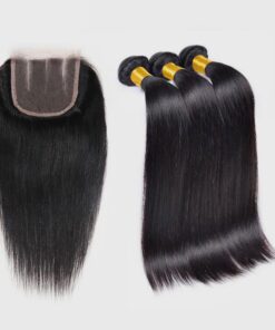 14 Inches Brazilian Straight Hair Plus Closure