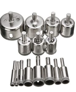 15 Piece Diamond Tool Drill Bit Hole Saw Set for Glass Ceramic