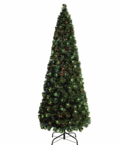 1.8m Christmas Tree with Built-In RGB LED Lights & Fiber Optics