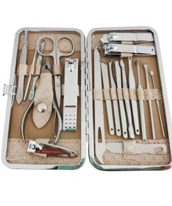 19 PCS Nail Clippers Set Stainless Steel Nail Scissors Cutter - Champagne