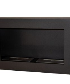 1green Double Burner Wall Ethanol Fireplace - Black