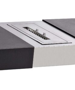 1green Table Style Bio-Ethanol Fireplace - Black And Stainless Steel