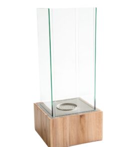 1green Wooden Twirly Ethanol Fireplace