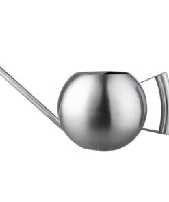 1L Long Spout Brushed Stainless Steel Watering Can for Garden Plants