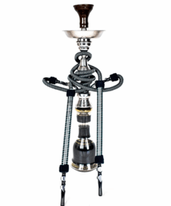 2 Pipe  Large Egyptian Hookah Shisha (65 cm) - Black
