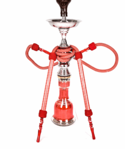 2 Pipe  Large Egyptian Hookah Shisha (65 cm) - Red
