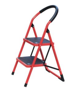 2 Step Ladder -White - red