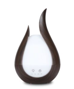 200ml Essential Oil Aroma Diffuser with 7 Colour Light - Dark Wood Grain