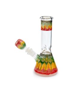 20cm Rasta Glass Ice Bong