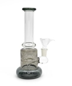 20cm[8inch] Charcoal Rimmed Heavy Glass Water Bong