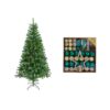 2.1 m Randolph Christmas Tree with Green & Gold Decorations