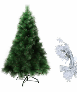 210 cm Pine Christmas Tree with Colorful Light - Green