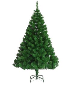 2.1m Artificial flocked decor Christmas pine tree - green
