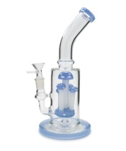 25cm Lilac Mushroom Glass Percolator Bong
