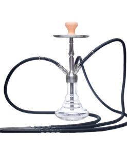 3 Pipe Stainless Steel Hubbly Bubbly Glass Base Hookah