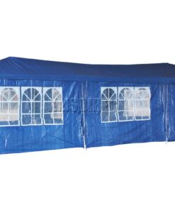 3 x 9m Gazebo Folding Tent Marquee with Side Walls Blue