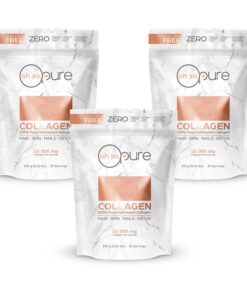 3 x Oh So Pure 100% Hydrolyzed Bovine Collagen Peptides Powder - Bulk Pack