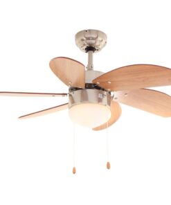 30' Turbo Satin Chrome Finish 6 Cherry Blades Pull Chain Co