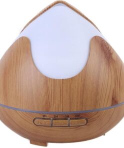 300ml 7 LED Ultrasonic Essential Oil Diffuser - Light Brown