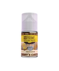 30ml Prime Nicotine Salts Vape Juice 25MG -Sheriff's Custard Tobacco