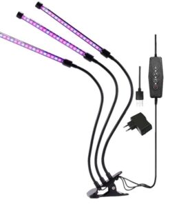 30W Auto ON/Off 3 Head Timing LED Plant Grow Light