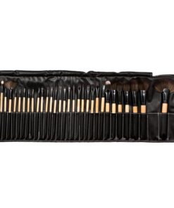 32 Piece Synthetic Hair Cosmetic Makeup Brush Set - Black