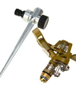 360Â°Adjustable Lawn Sprinkler Head Metal Impulse Water Sprayer