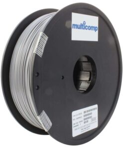 3D Printer Filament, PETG, 1.75 mm, Solid Silver, 250 Â°C Melting Temp