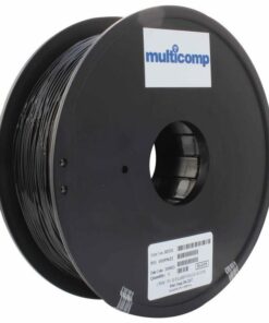 3D Printer Filament, TPU, 1.75 mm, Black, 220 Â°C Melting Temp