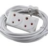 3m Extension Cord Two-Way Multi-Plug Extension Lead