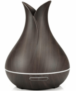 400ml Essentail Oil Diffuser-Tulip Aromatherapy Essential Oil Diffuser - Dark Brown