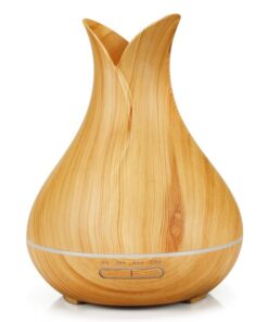 400ml Essentail Oil Diffuser-Tulip Aromatherapy Essential Oil Diffuser - Light Brown