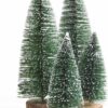 4Pack Artificial Mini Christmas Tree,4pieces bottle brush Christmas Tree.