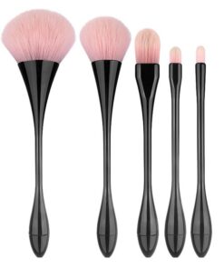 5 Piece Face & Eye Make-Up Brush Kit - Goblet Shape