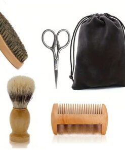5 Piece Portable Mens Beard Care Kit
