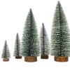 5 Pieces Artificial Mini Christmas Sisal Snow Frost Trees - ctristmas tree