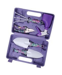 5 Pieces Print Flower Pattern Shovel kettle Garden Tool Set