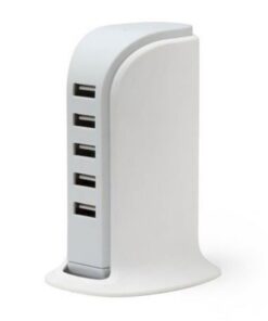 5 Port Universal USB Charger - White
