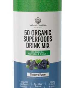 50 Organic Superfoods Drink Mix + Protein - Blueberry Flavor