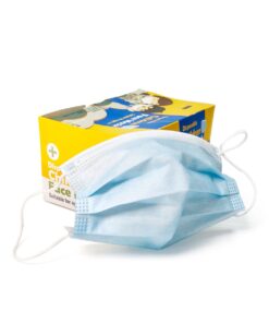 50-Pack 3-Ply Disposable Kids' Face Masks - Anti-Flu Protection for School