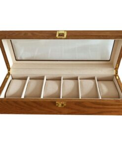 6 Slots Wooden Watch Storage Organizer