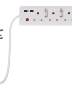 6 Way Multi - Plug with 2 USB's