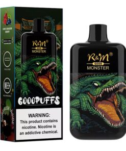 6000 Puffs Monster Rechargeable Disposable Vape Kiwi Dragon Berry 5%