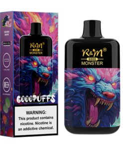 6000 Puffs Monster Rechargeable Disposable Vape Sakura Grape 5%