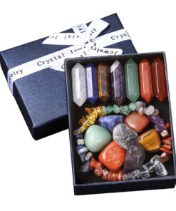 7 Chakras Crystal Stone Gift Set & Orgone Bracelet-Healing/Reiki/Meditation