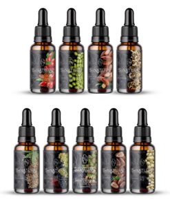 9 Pack of Premium Organic Certified Carrier oils by Be Natural Organics